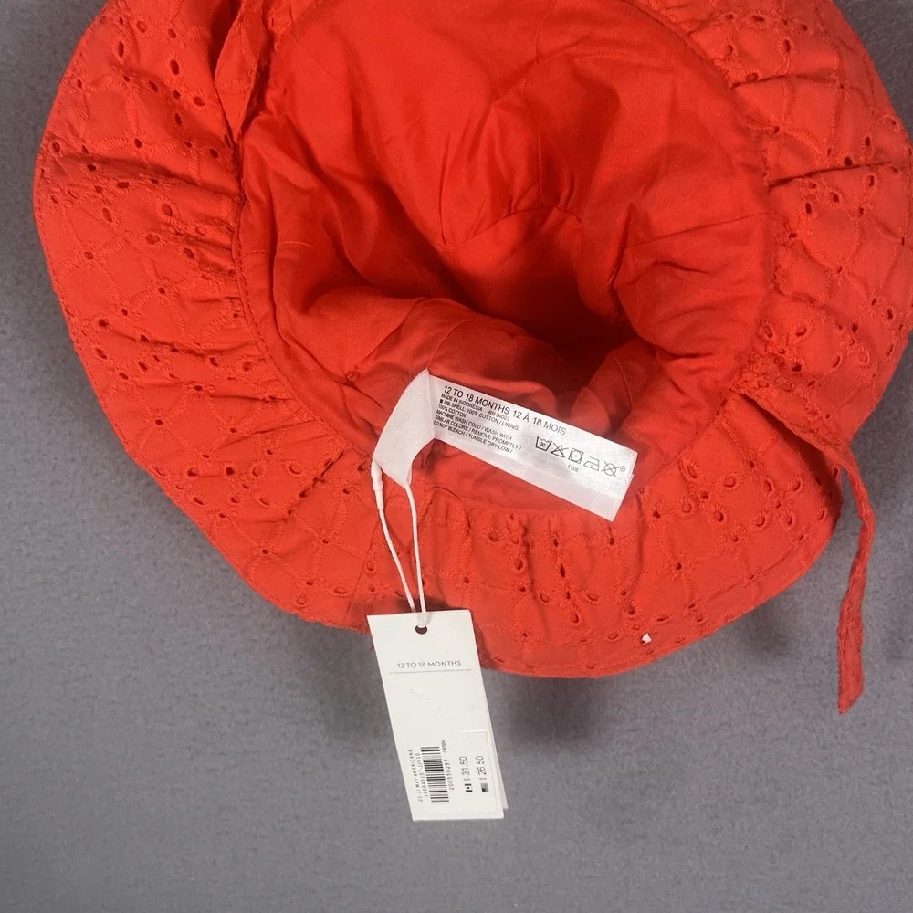 NWT Janie and Jack Bucket Hat Red Islet 12-18mo